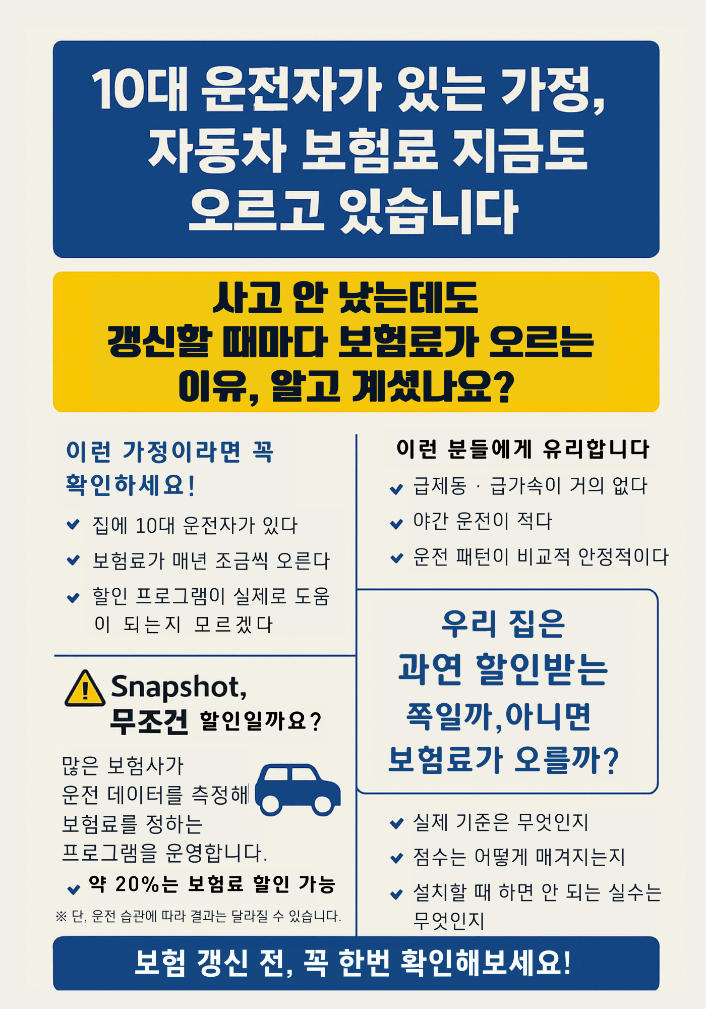 사고 안 났는데도  갱신할 때마다 보험료가 오르는 이유, 알고 계셨나요?